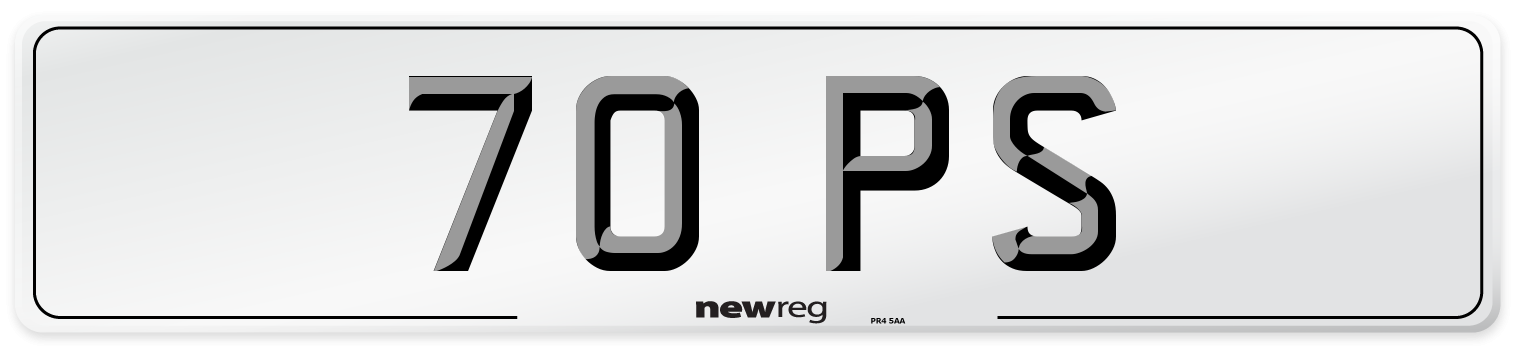 70 PS Number Plate from New Reg
